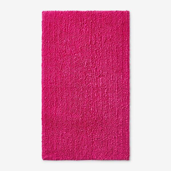 The Company Store Company Cotton Chunky Loop Raspberry 21 in. x 34 in. Bath Rug
