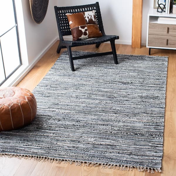Rag Rug Gray Doormat 2 ft. x 3 ft. Striped Area Rug