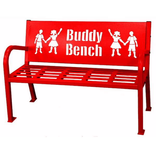 4 ft. Red Buddy Bench