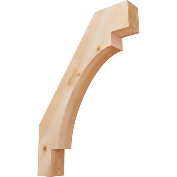 Ekena Millwork 3 1/2"W x 20"D x 28"H Merced Smooth Knee Brace, Western Red Cedar