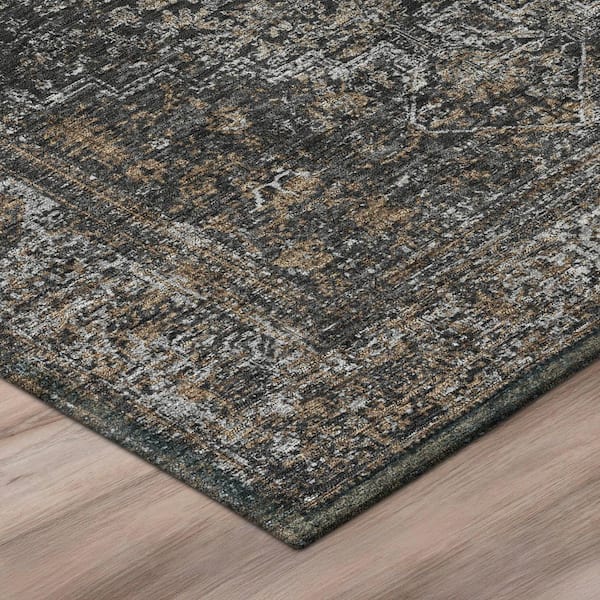 Chantille Machine Washable Indoor/Outdoor Abstract ACN3171 Black 5 ft. x 7 ft. 6 in. Area Rug