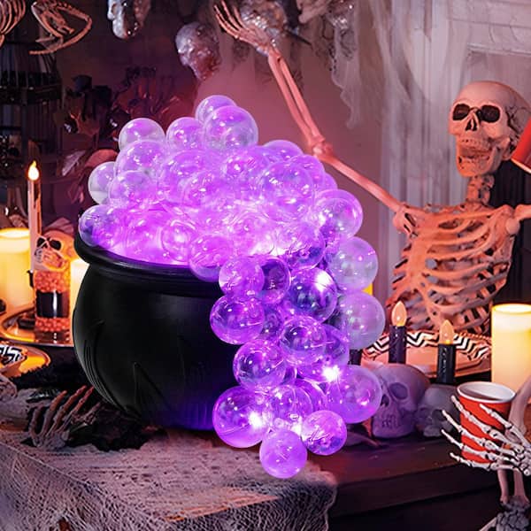 OGETFUUR 11 in. x 10 in. Black Halloween Plastic Bowl, DIY