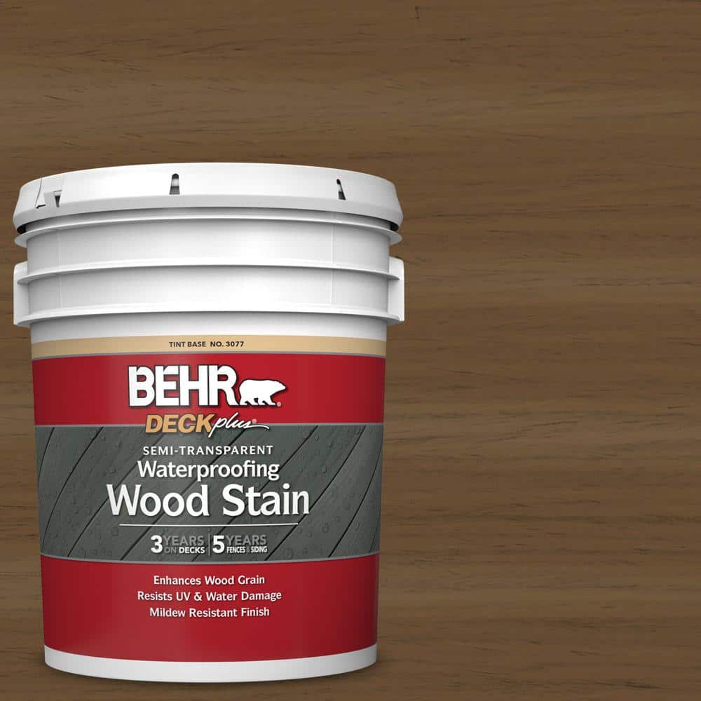 5 gal. #ST-109 Wrangler Brown Semi-Transparent Waterproofing Exterior Wood 