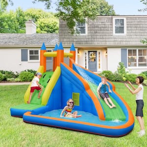 Inflatable Water Slide Mighty Bounce House Jumper Castle with 480-Watt Blower