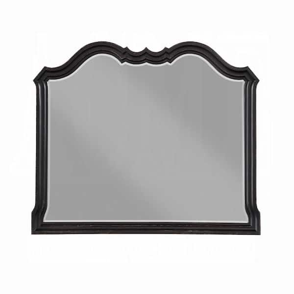 Chery Black 2 in. W x 39 in. H Arch Wood Framed Mirror