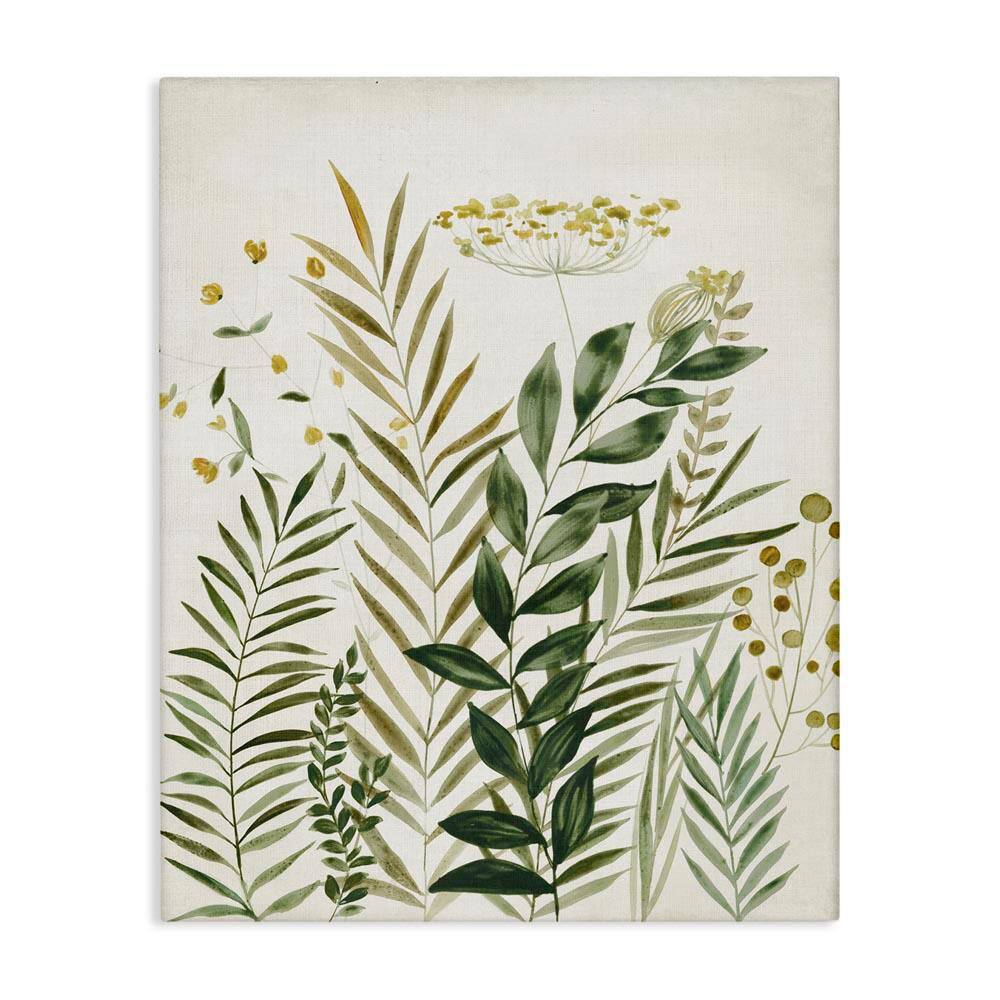 Palm Leaves and Herbs by Hannah Dawson Unframed Nature Graphic Art Print 40 in. x 30 in.