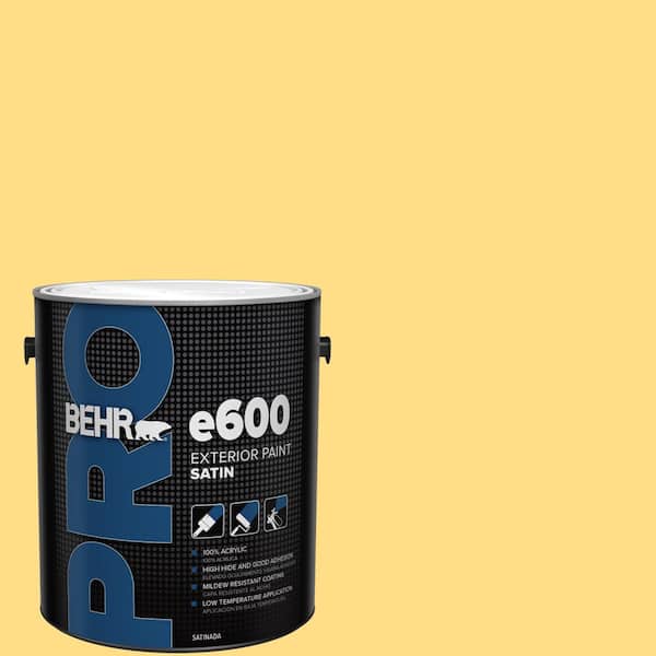 BEHR PRO 1 gal. #330B-5 Yellow Corn Satin Exterior Paint