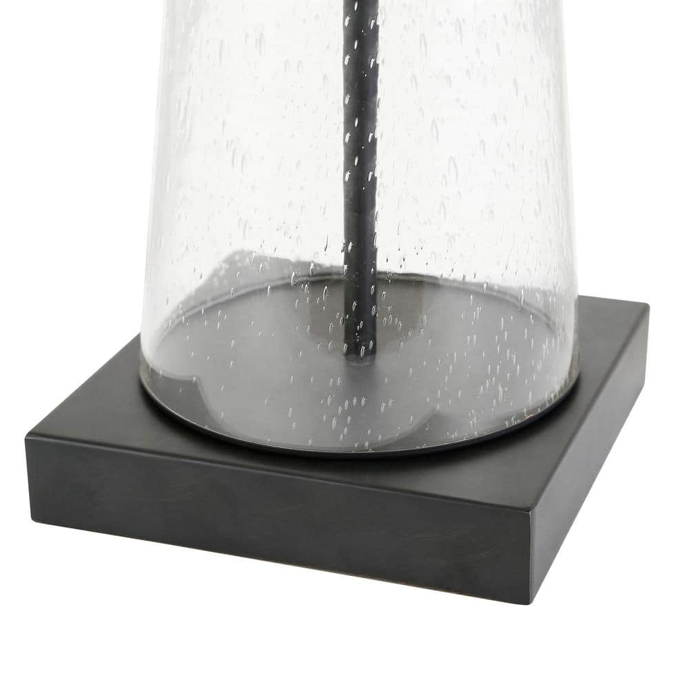 Kids' Voice-Controlled Tripod Lamp with Black Linen Shade
