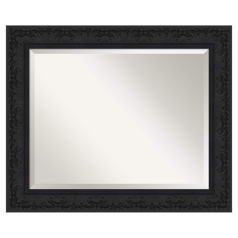 Luxe Black 34.75 in. x 28.75 in. Beveled Traditional Rectangle Framed Wall Mirror price history on PriceWatchPro
