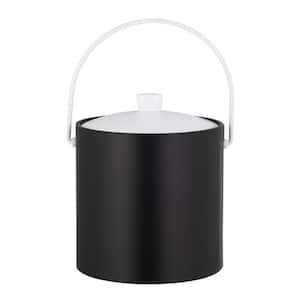 BARTENDER'S CHOICE 3 qt. Black Ice Bucket with Acrylic Cover