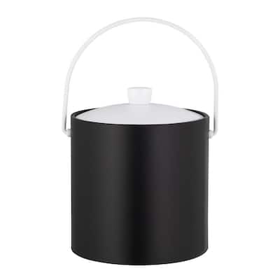 BARTENDER'S CHOICE 3 qt. Black Ice Bucket with Acrylic Cover