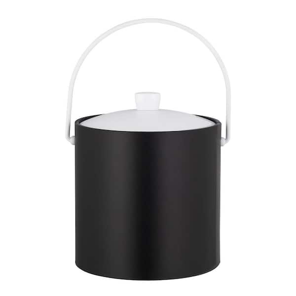 Kraftware BARTENDER'S CHOICE 3 qt. Black Ice Bucket with Acrylic Cover