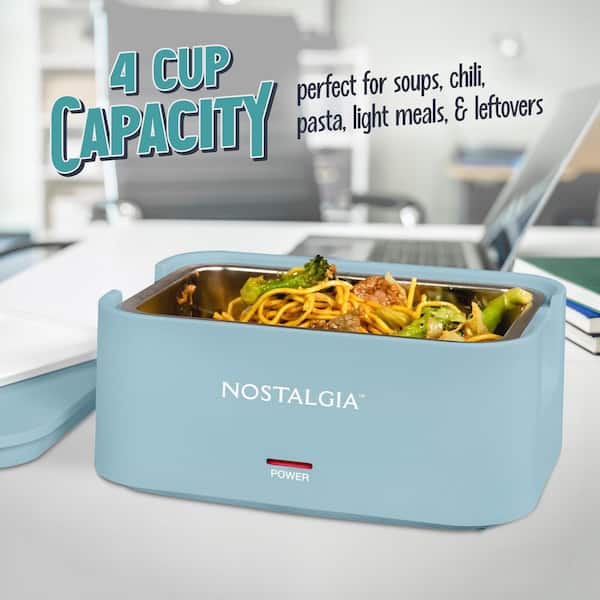 Nostalgia Blue 32 oz. Portable Heated Lunch Box NLB4CHB