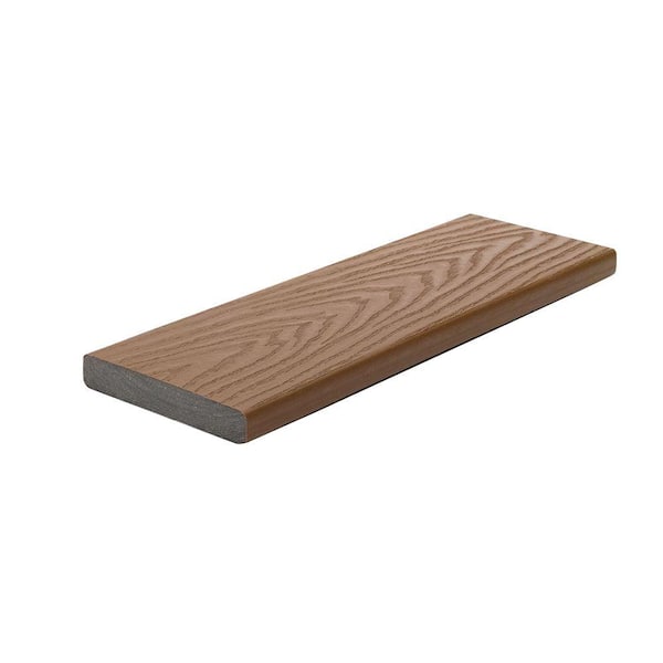 Select 1 in. x 5-1/2 in. x 20 ft. Saddle Square Edge Capped Composite Decking Board