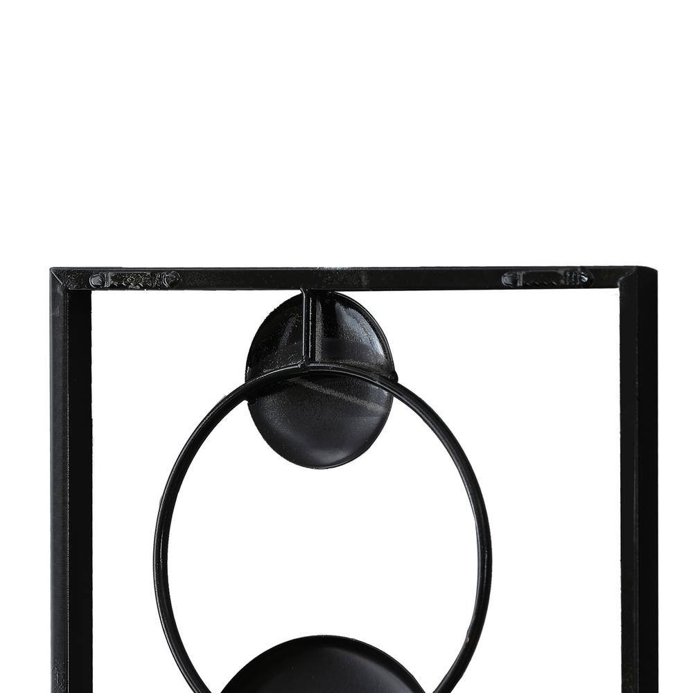 Mid-Century Modern 2-Piece Multicolor Metal Wall Sculpture Set
