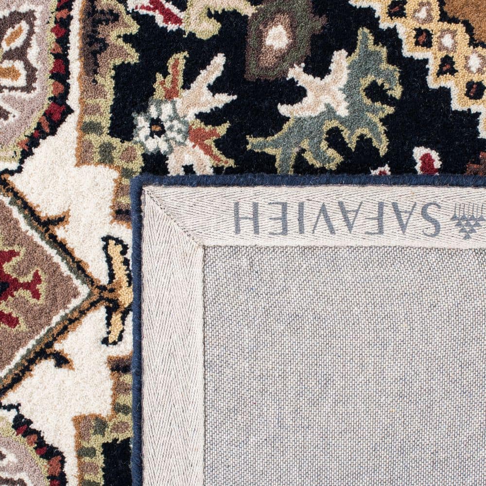 Heritage Navy and Brown Hand-Tufted Wool 6' x 9' Area Rug