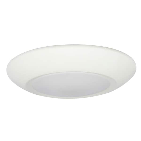 EnviroLite 4 in. 2700K White Integrated LED Recessed Surface Mounted Disk Light Trim