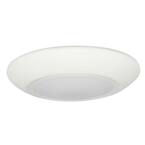 6 in. 2700K White Integrated LED Recessed Surface Mounted Disk Light Trim