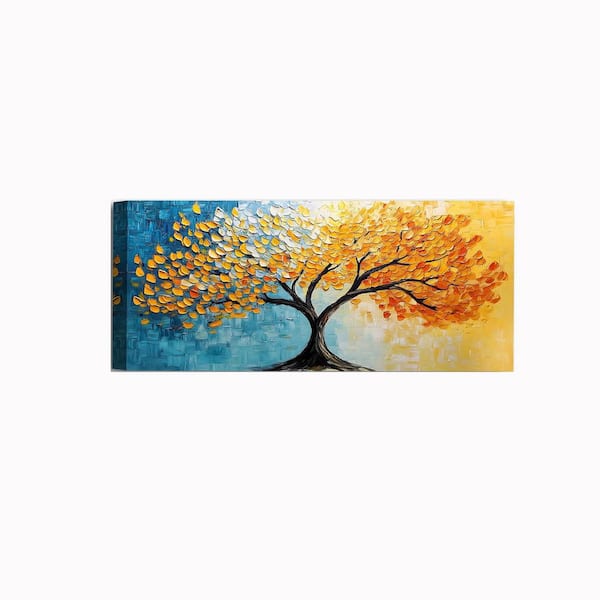 Blue and Yellow Canvas Wall Art Bedroom Wall Decor