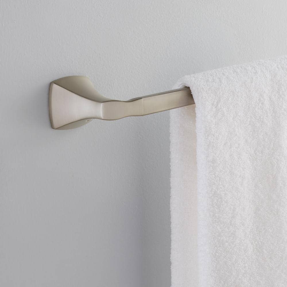 Polished Nickel 24-Inch Modern Wall Mounted Towel Bar