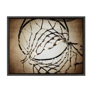 Sylvie "Vintage Basketball Net" by Saint and Sailor Studios Sports Framed Canvas Wall Art 24 in. x 18 in.