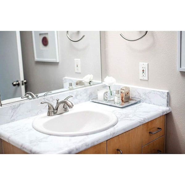 17.7 in. x 196.8 in. Granite White and Grey Paper Roll, Easy to Remove and without Leaving Glue