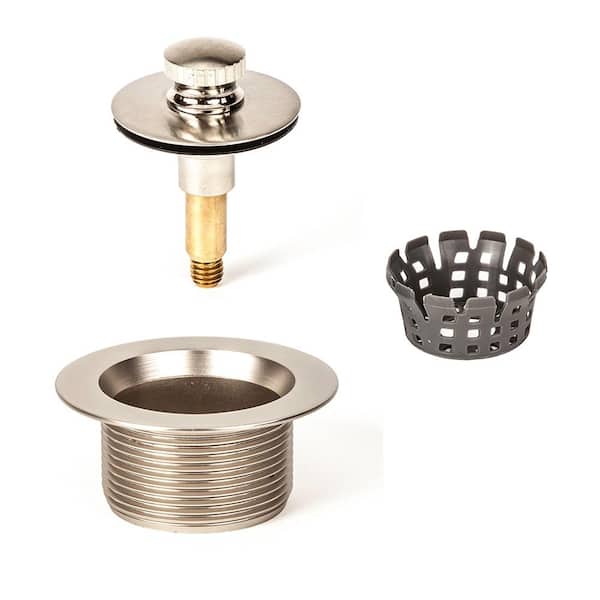 PF WaterWorks Lift Lock Bath Tub Drain BN