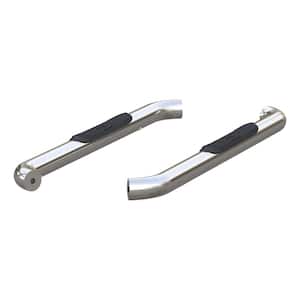 3-Inch Round Polished Stainless Steel Nerf Bars, No-Drill, Select Ford F-150, F-250, F-350 Super Duty