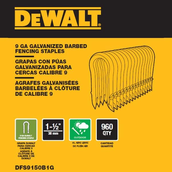 DEWALT 1.5 in. x 9-Gauge Galvanized Barbed Paper Tape Fencing