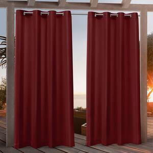 NEW 2 Pack Red Cotton Duck Light Filtering Window Panels in Red 42" x 84" 