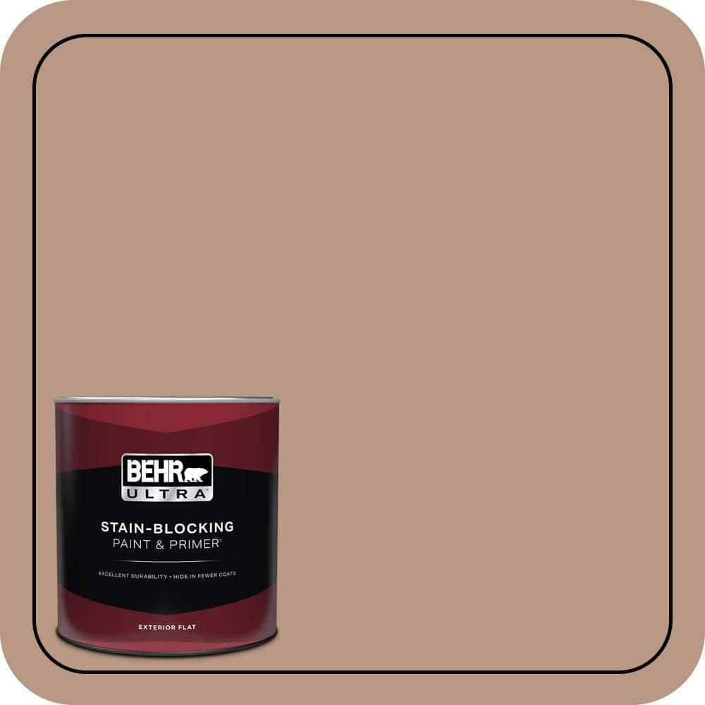 1 qt. #250F-4 Stone Brown Flat Exterior Paint & Primer price history on PriceWatchPro