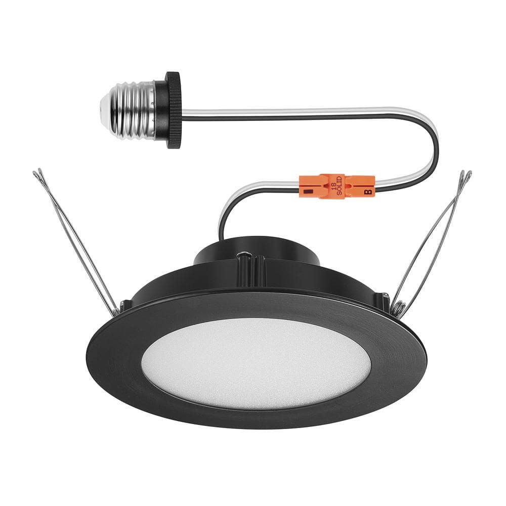 Ultra-Slim 6 in. Retro Fit Color Selectable Recessed Integrated LED Black