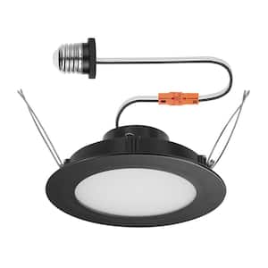 Ultra-Slim 6 in. Retro Fit Color Selectable Recessed Integrated LED Black