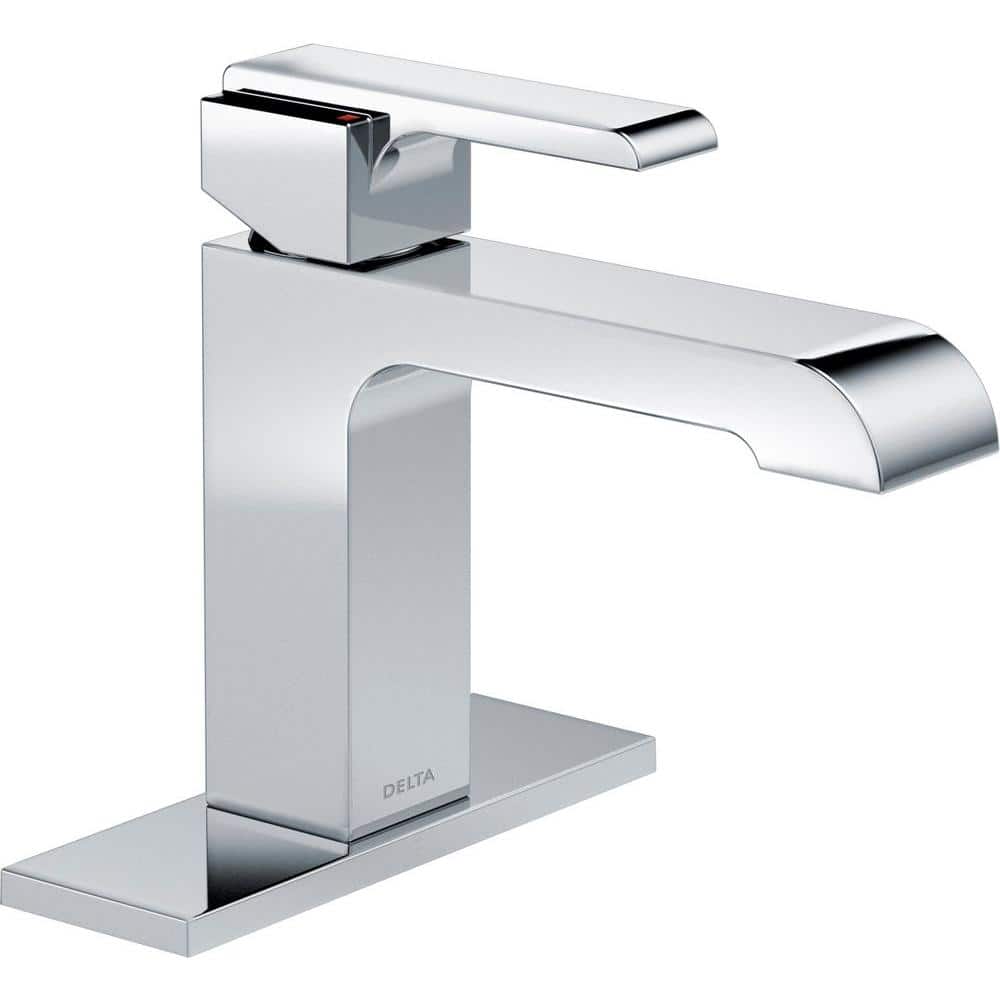 Sleek Modern 7" Chrome Single-Hole Brass Bathroom Faucet