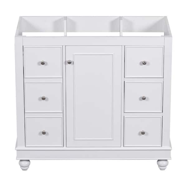 Staykiwi 36 in. W x 18 in. D x 33 in. H Freestanding Bath Vanity Cabinet without Top in White