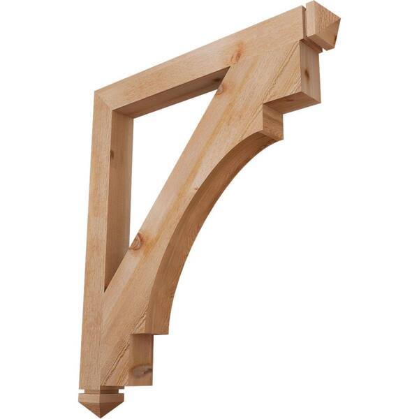 Ekena Millwork 4 in. x 44 in. x 38 in. Western Red Cedar Merced Arts and Crafts Rough Sawn