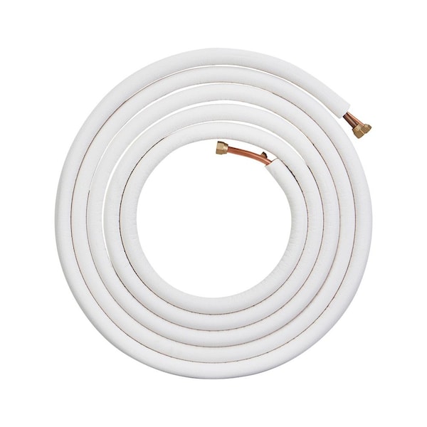 25 ft. Mini Split Line Set 1/4 in. and 1/2 in. O.D Copper Pipes Tubing and Triple-Layer Insulation for Air Conditioning