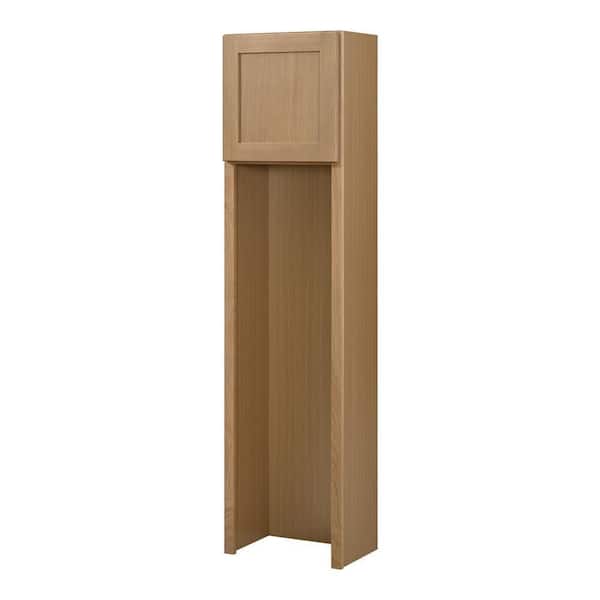 Avondale 18 in. W x 72 in. H x 12 in. D Ready To Assemble Plywood Shaker Hall Tree Opening Cabinet in White Oak