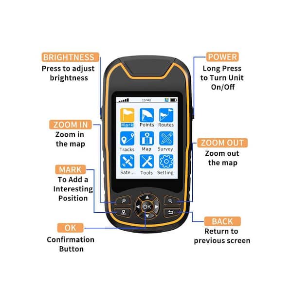 Yichuhaoxi Rugged Waterproof Button-Operated Handheld GPS A8