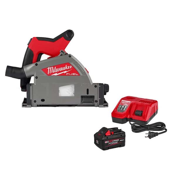 M18 FUEL 18V Lith-Ion Cordless Brushless 6-1/2 in. Plunge Cut Track Saw w/ FORGE 8. 0Ah Battery & Charger