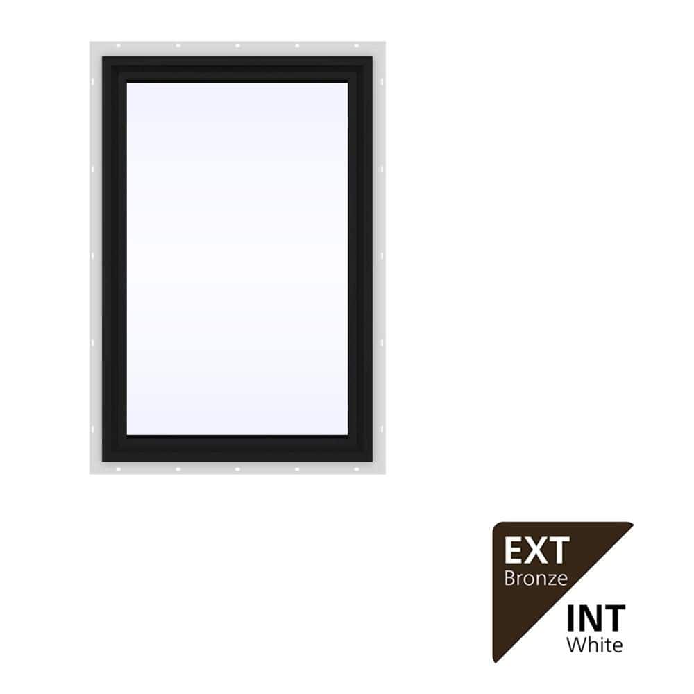 JELD-WEN 24 in. x 36 in. V-4500 Series Bronze FiniShield Vinyl