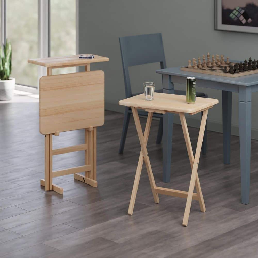 Riley 3-Piece 19.06 in. Rectangular Beech Wood Top Natural Finish End Table Set price history on PriceWatchPro