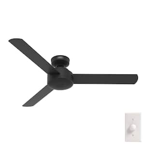 Presto 52 in. Indoor Matte Black Ceiling Fan with Wall Control For Bedrooms