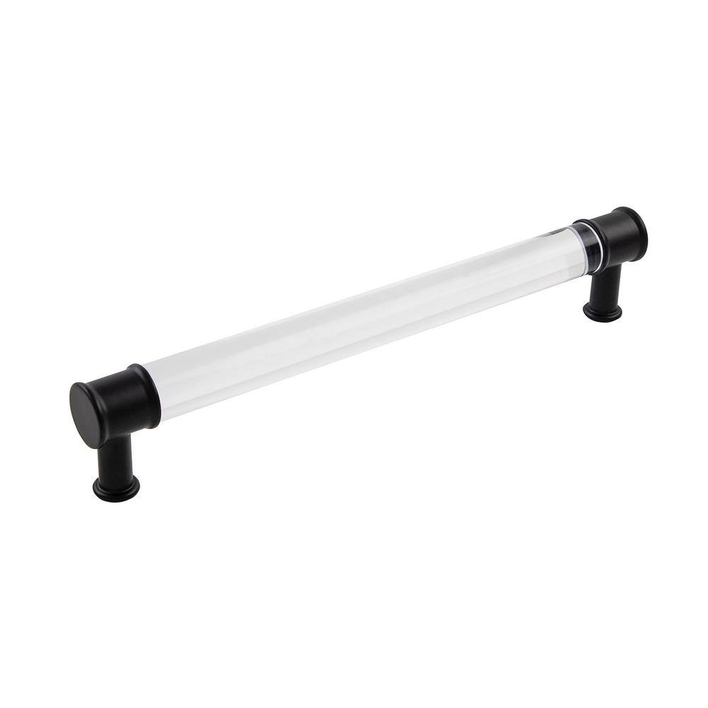 Midway 7-9/16 in. (192mm) Center to Center Crysacrylic with Matte Black Cabinet Bar Pull (10-Pack) price history on PriceWatchPro