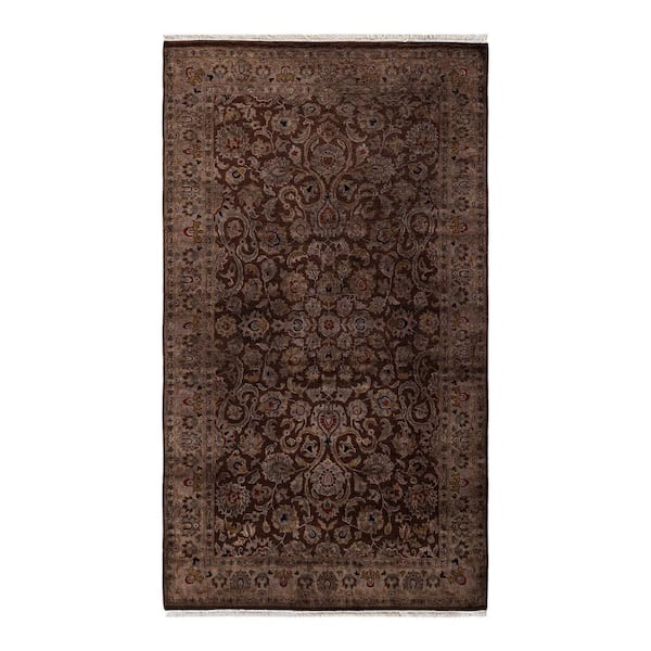 Solo Rugs Fine Vibrance Brown 3 ft. x 5 ft. Solid Wool Indoor Area Rug