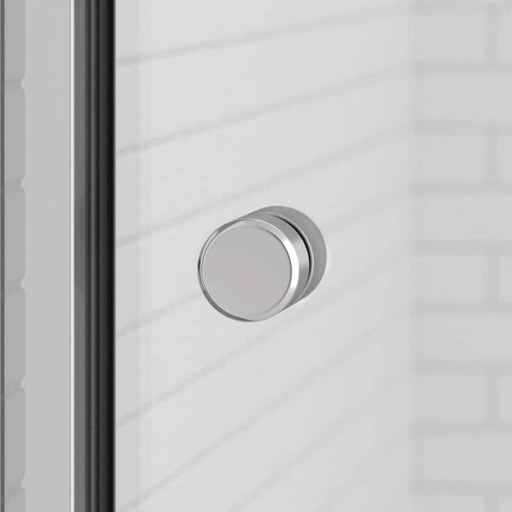 48" x 74" Chrome Frameless Double Sliding Shower Door