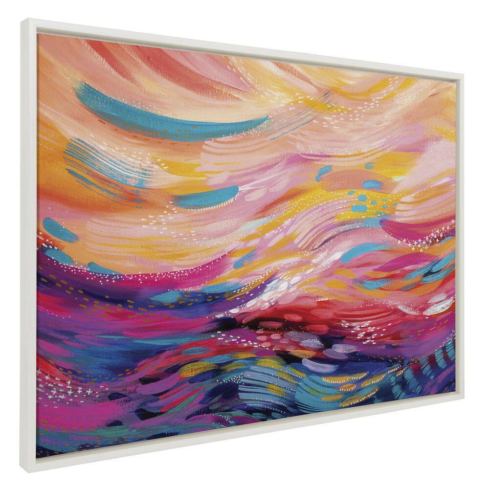 Sylvie Abstract Multicolor Brush Strokes Canvas Wall Art