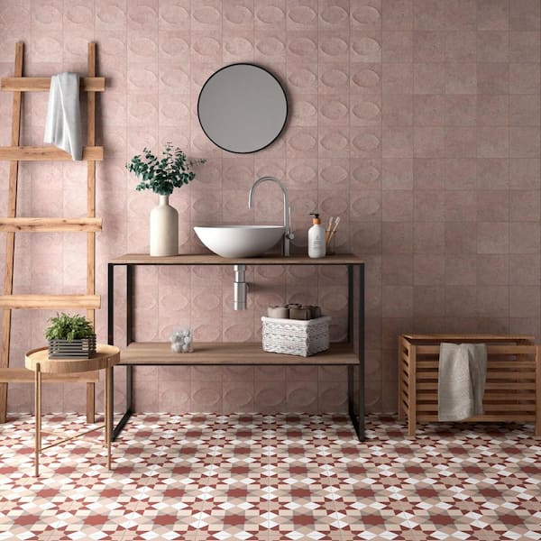 Spanish Tiffany Pink 6 in. x 6 in. Matte Square Ceramic Wall Tile (44 -Pieces, 10.76 sq. ft. /Case)