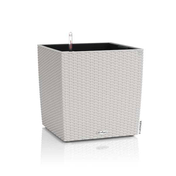 Lechuza Cube Cottage 30 AIO Light Gray (wicker finish)