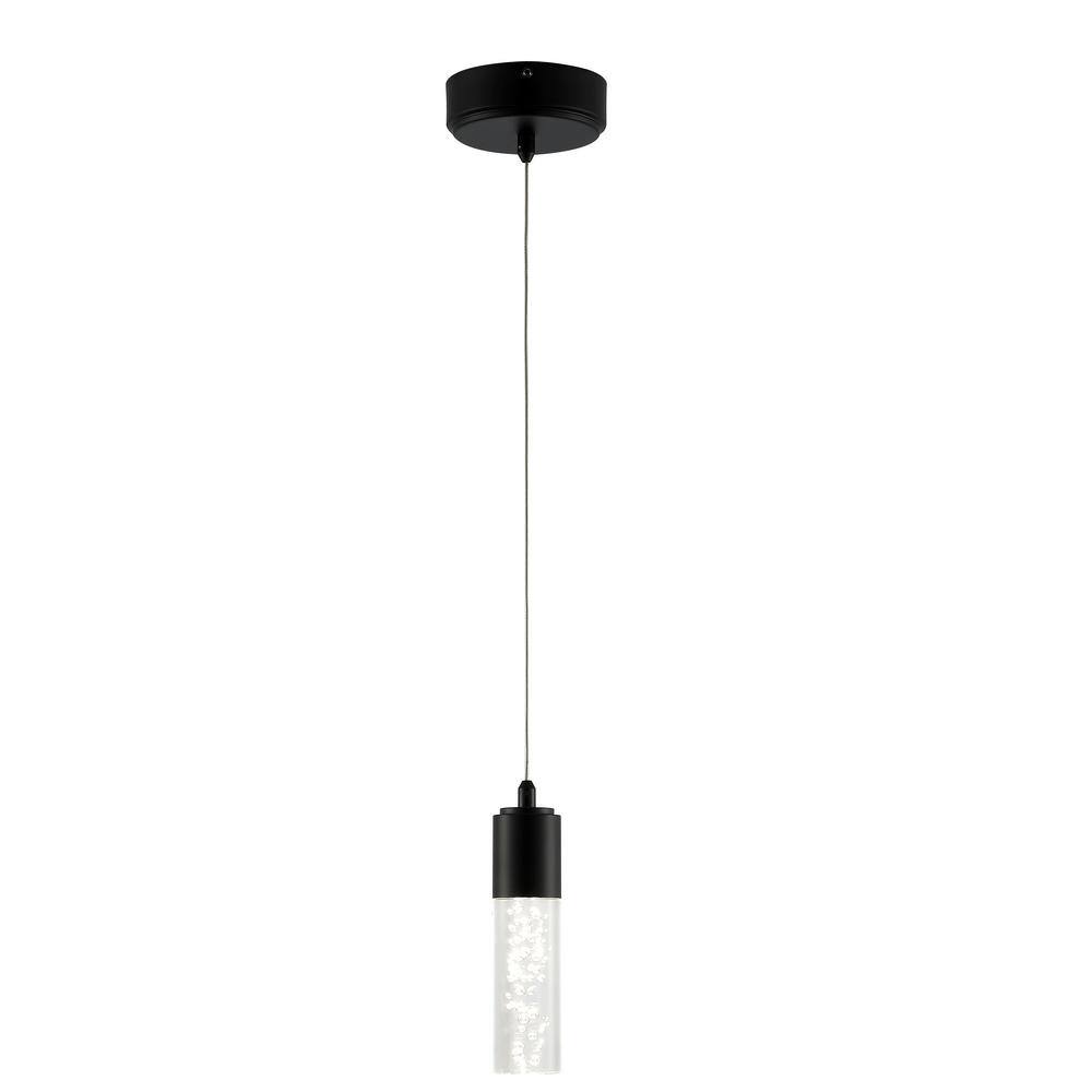 Bolha 4.75  1-Light Bubble Acrylic/Iron Modern Minimalist Integrated LED Pendant  Black